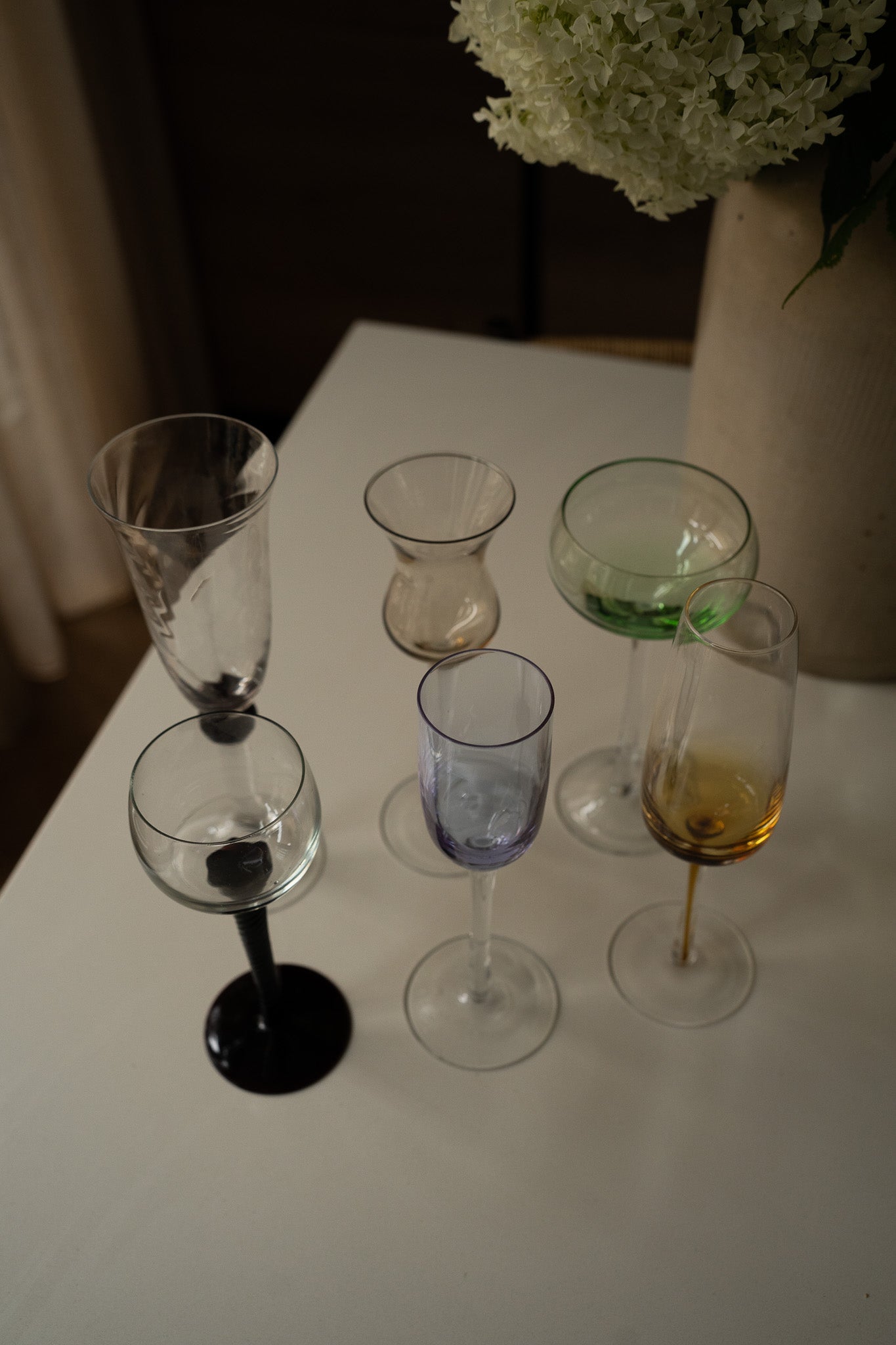 Set van 6 glazen mix