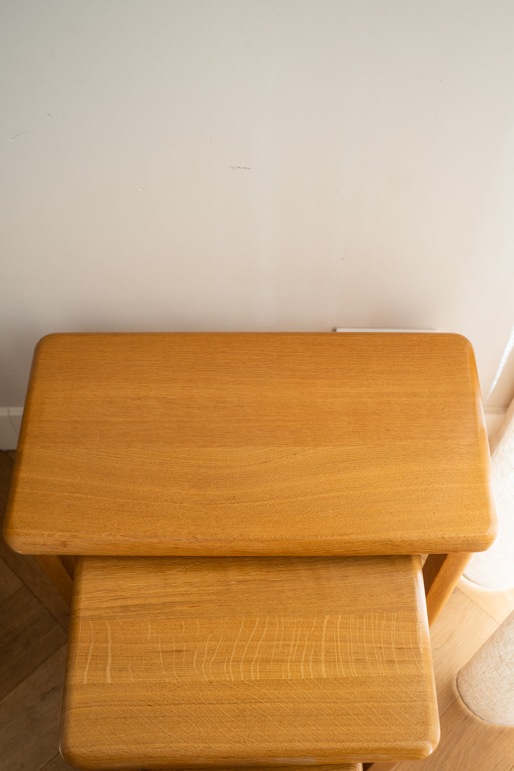 Vintage brutalist jaren 60/70 eikenhout nesting tables