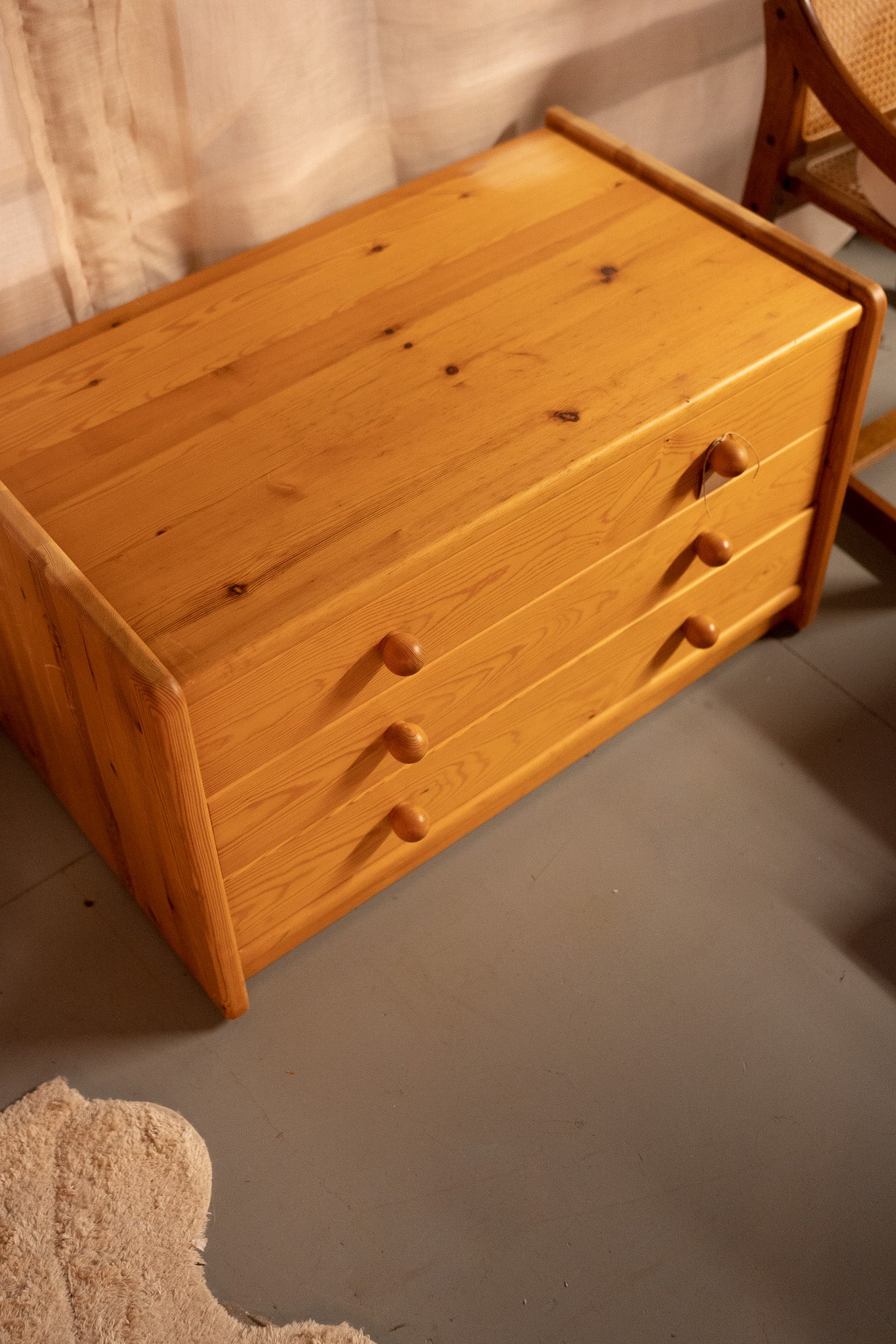 Vintage grenen ladekast