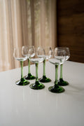 6 groene wijnglazen Luminarc