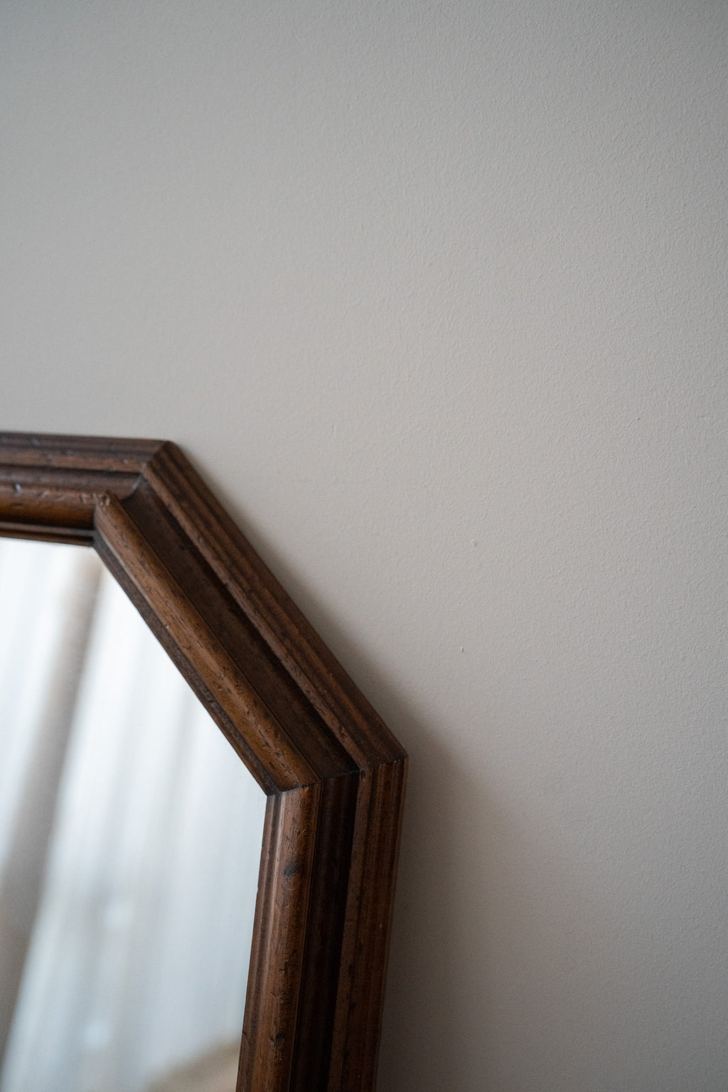 Houten jaren 70 spiegel