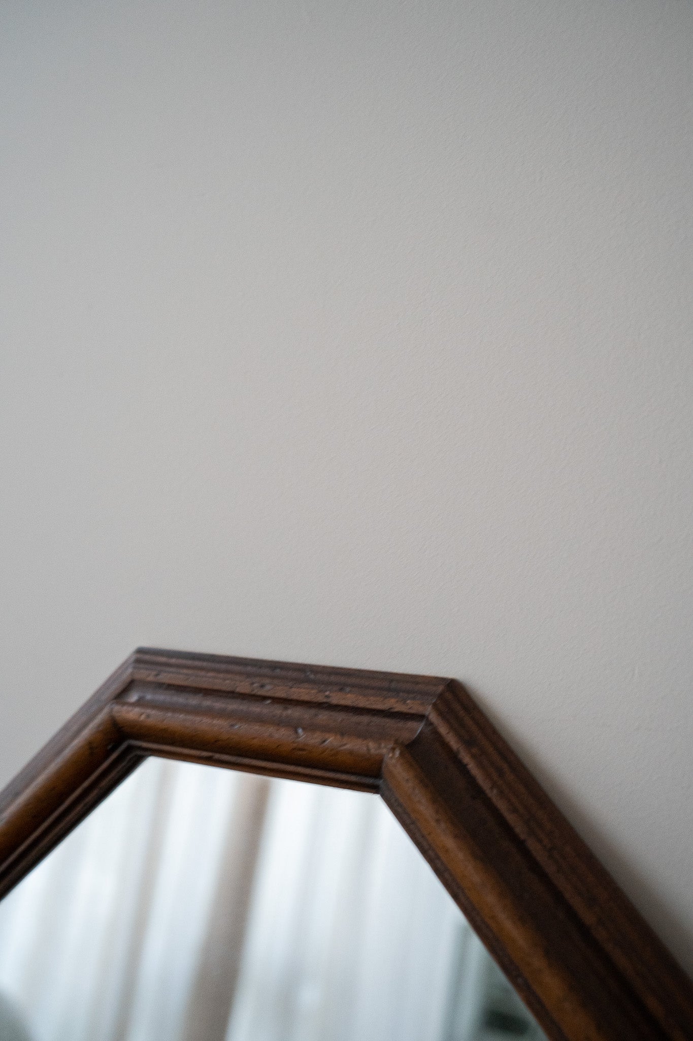 Houten jaren 70 spiegel
