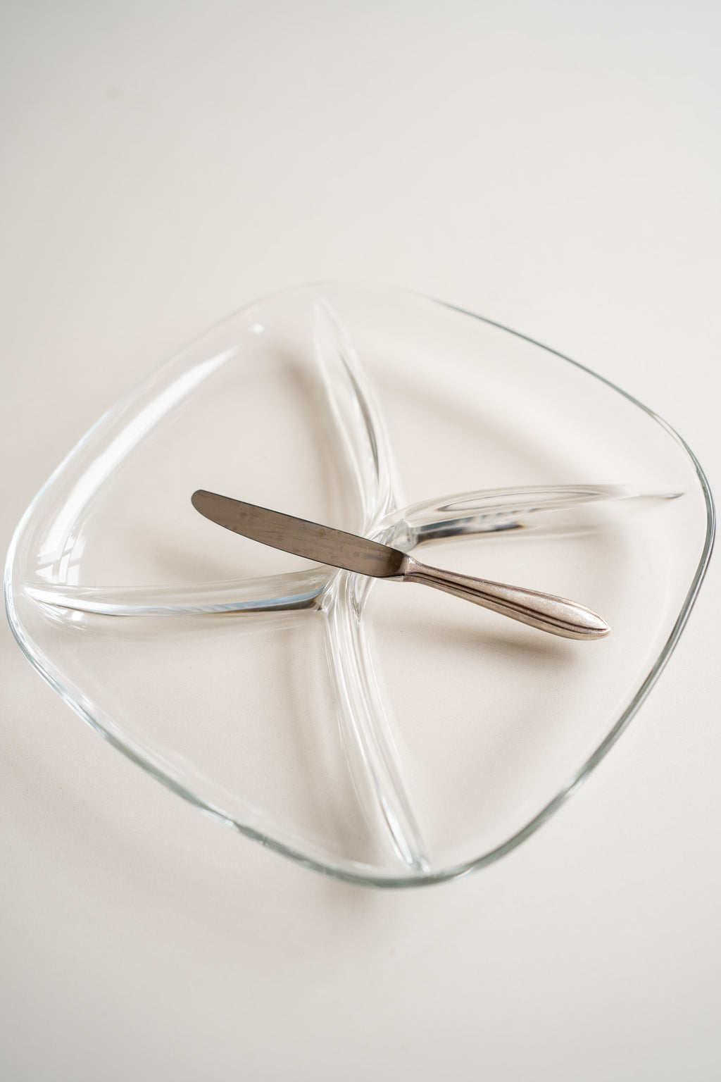 Glazen serveerschaal