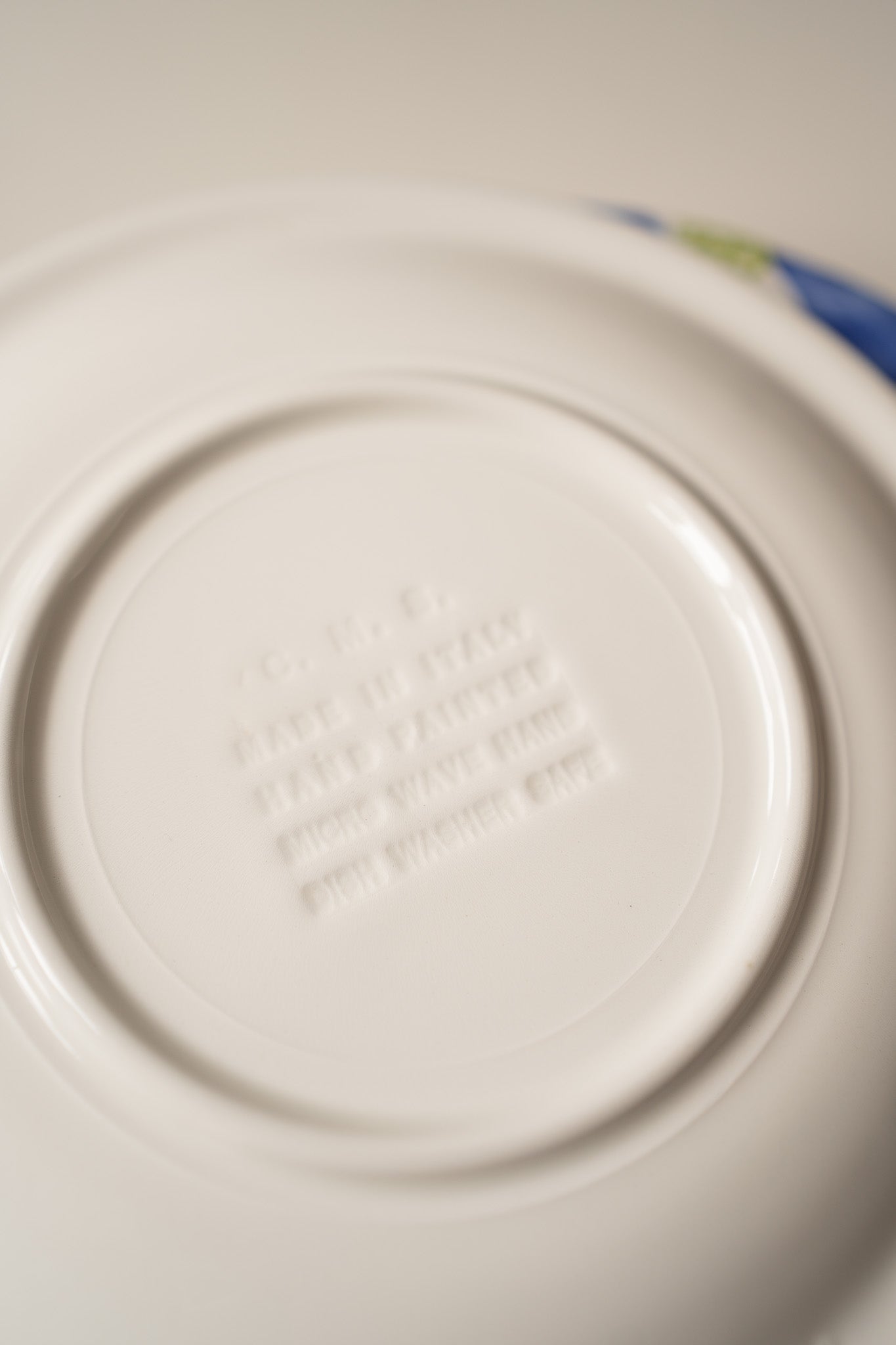 Set van 4 gebloemde bordjes