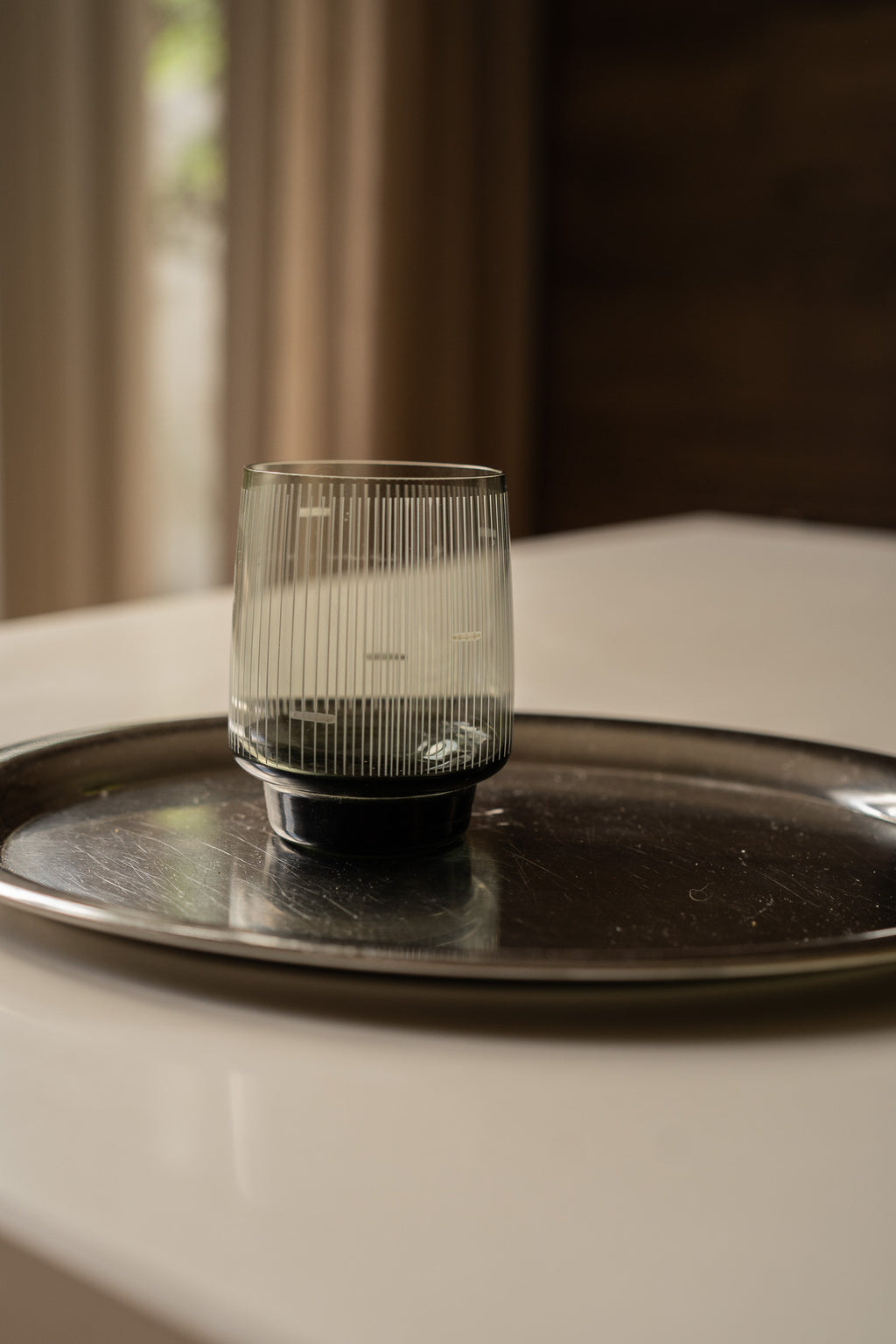 Set van 4 waterglazen rookglas