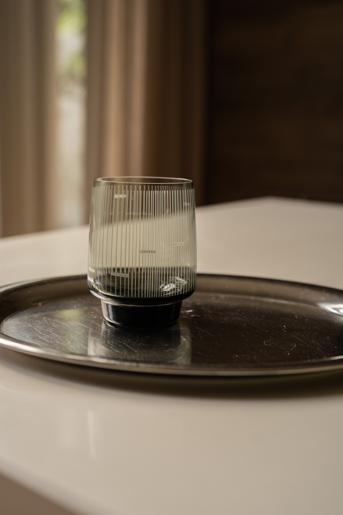 Set van 4 waterglazen rookglas