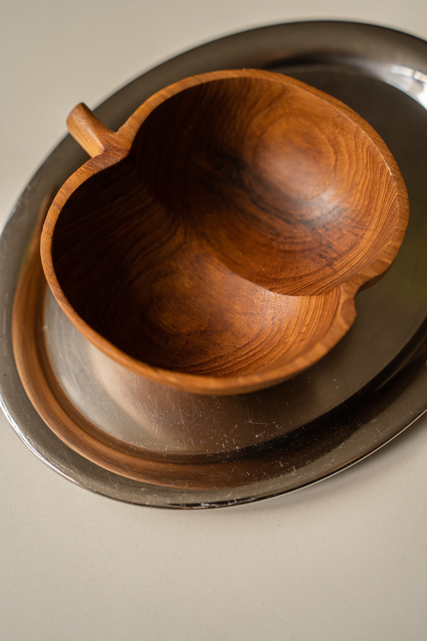 Houten schaaltje appel