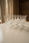 Set van 8 champagne flutes