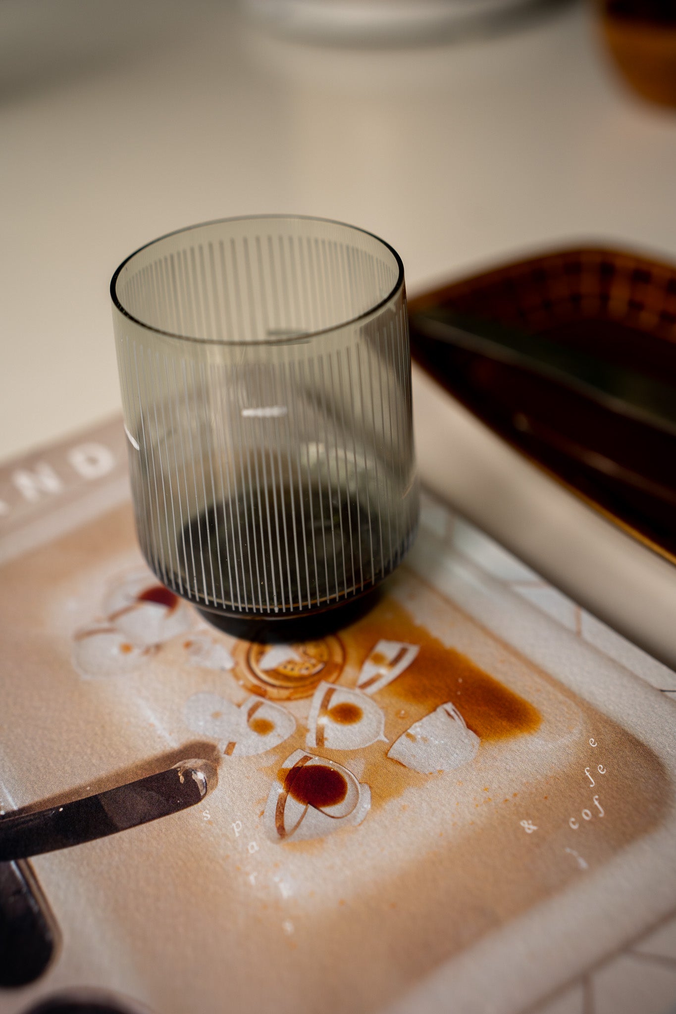 Set van 4 waterglazen rookglas