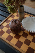 Houten pot met deksel