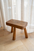Vintage massief houten kruk