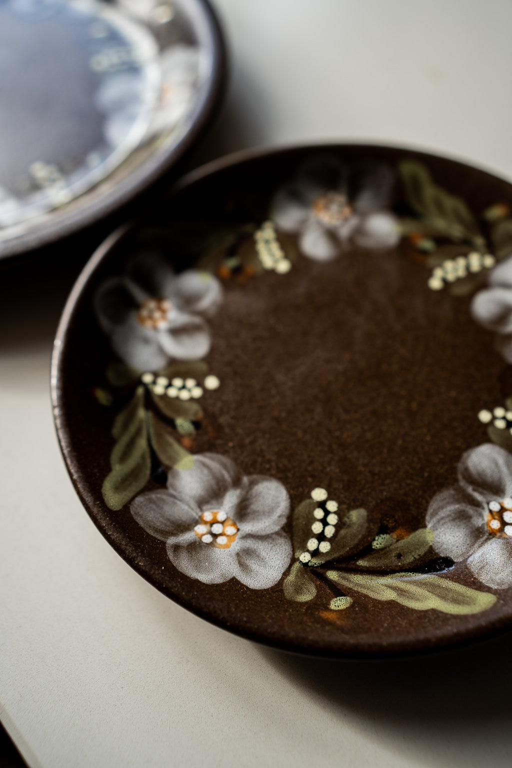 Set van 2 gebloemde borden