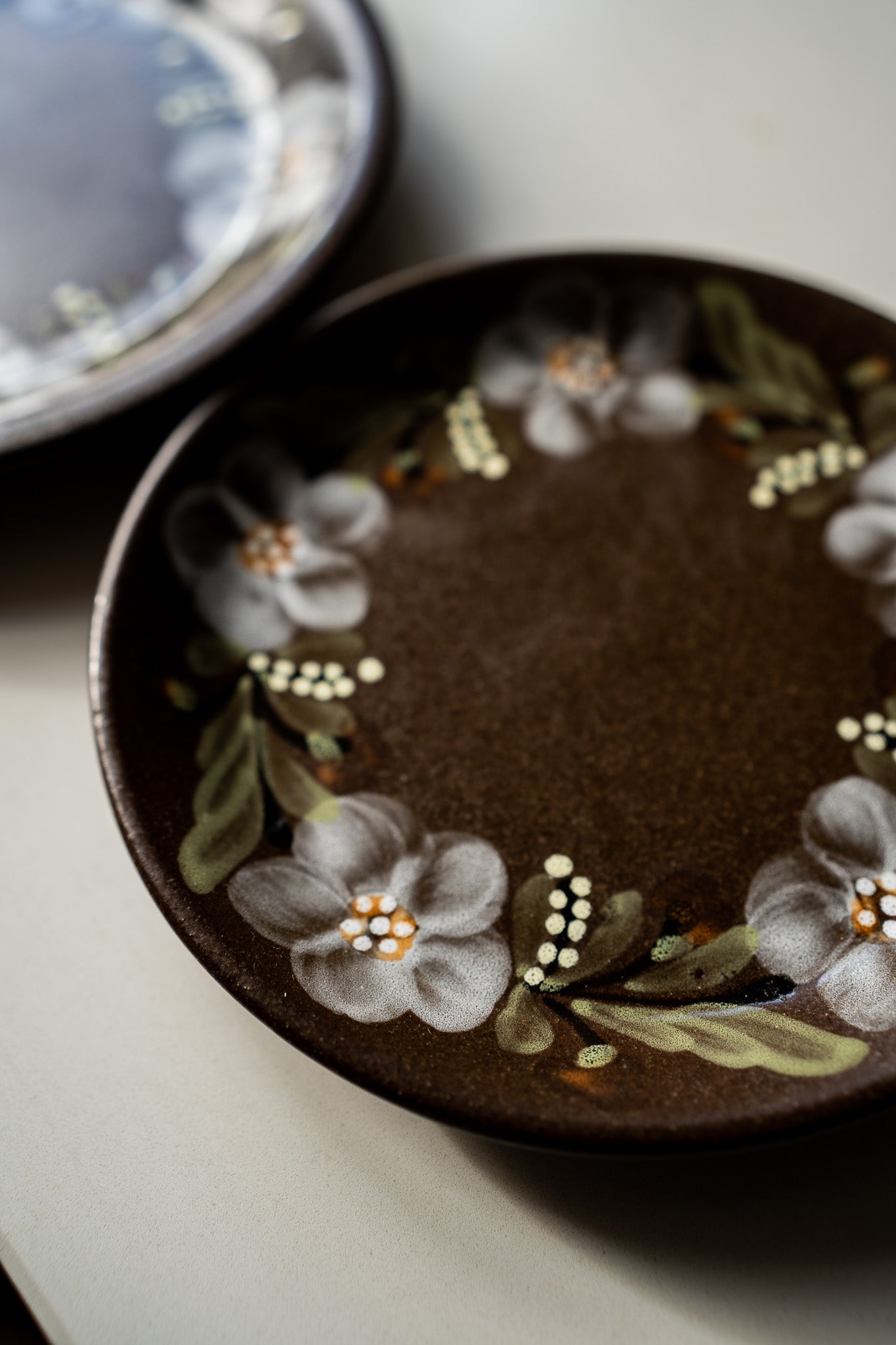 Set van 2 gebloemde borden