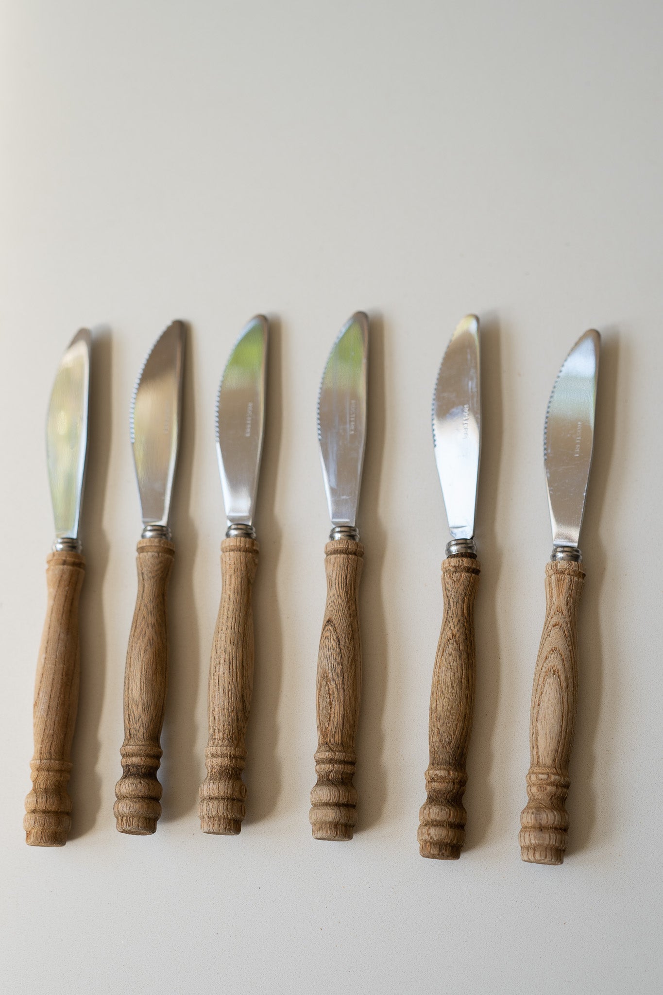 Vintage houten bestek 18 delig