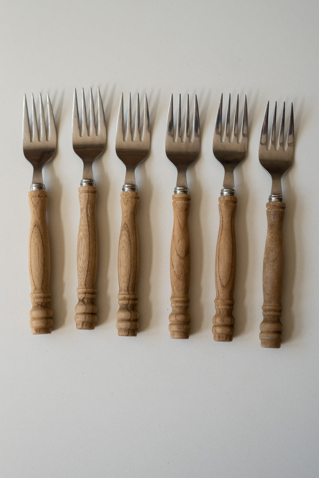 Vintage houten bestek 18 delig