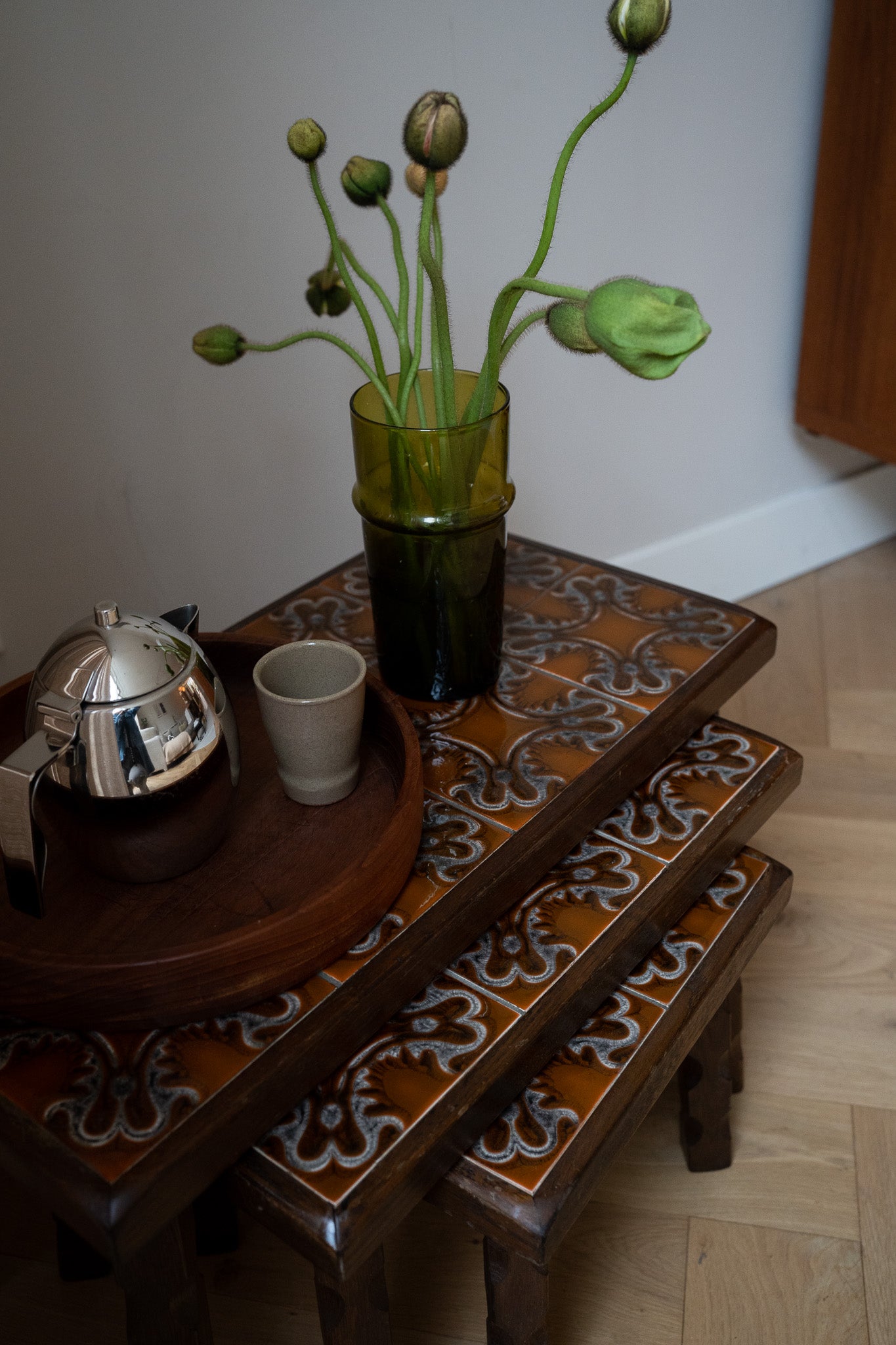 Set van 3 Nesting tafeltjes met tegelblad
