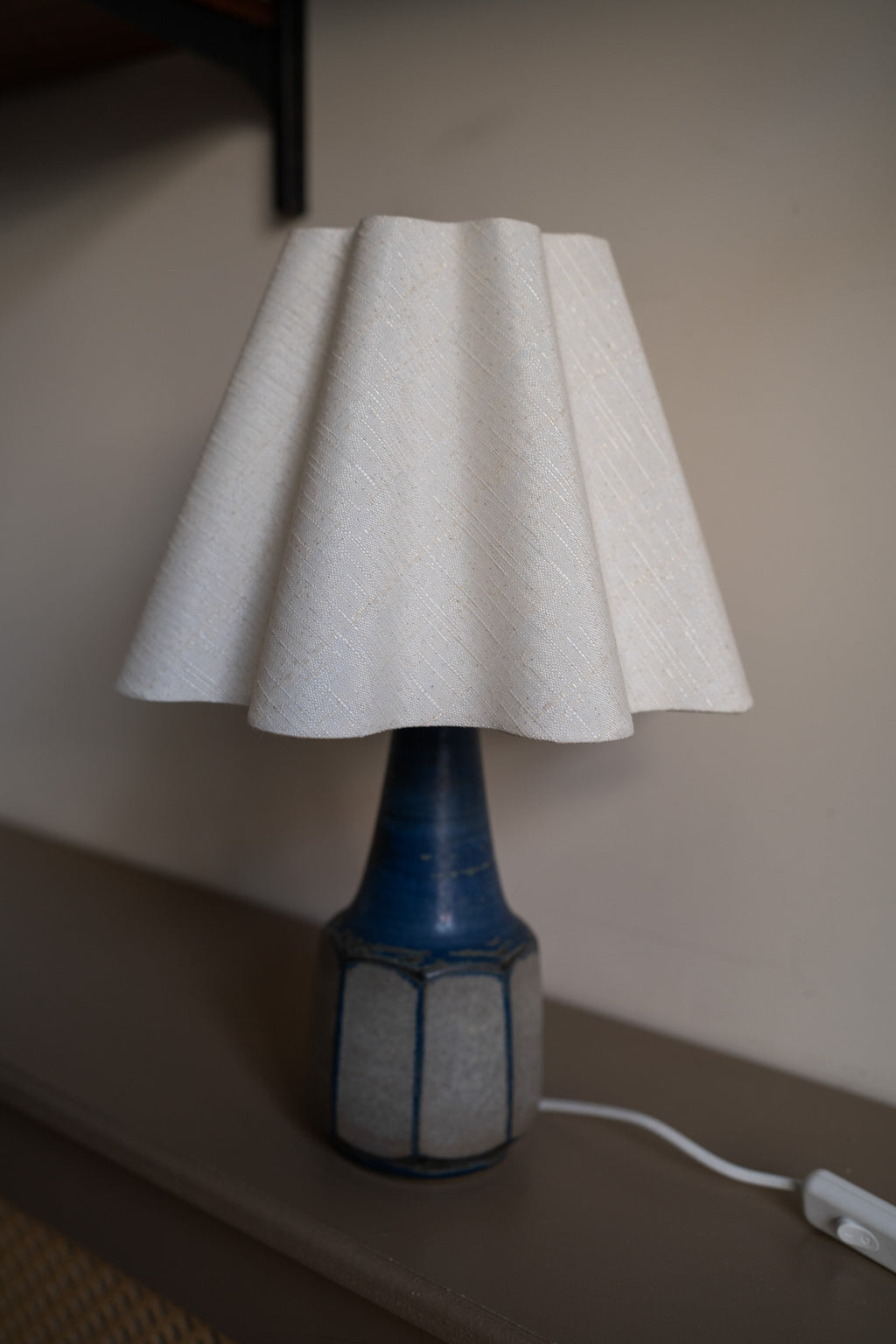Deense keramieken tafellamp blauw