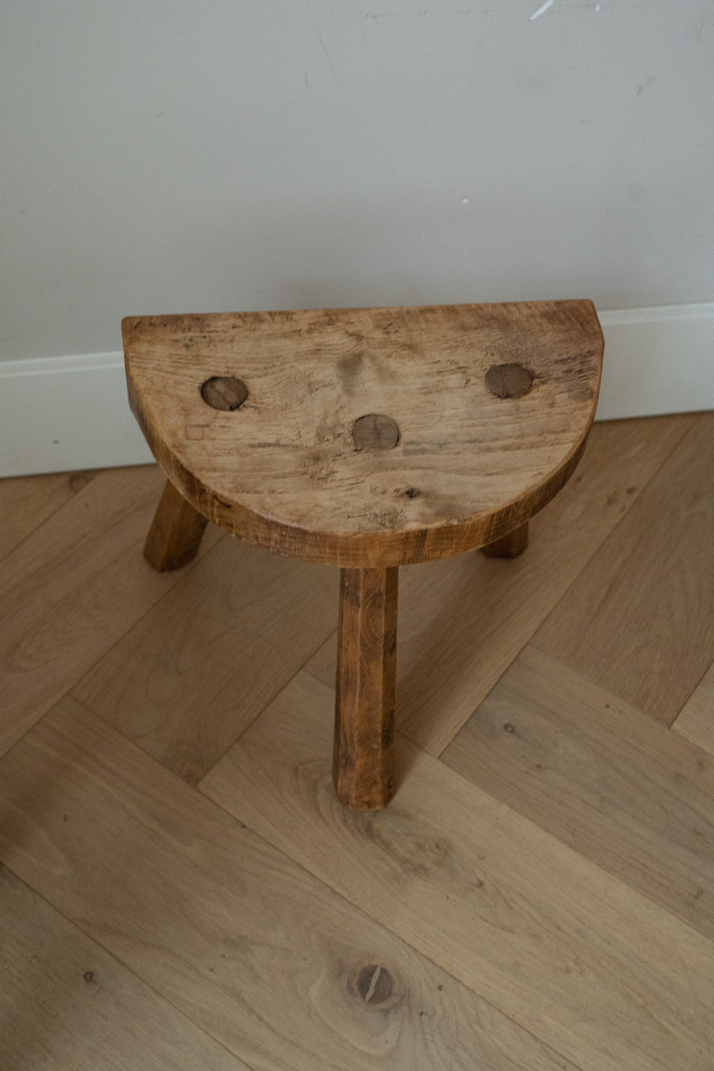 Vintage houten kruk