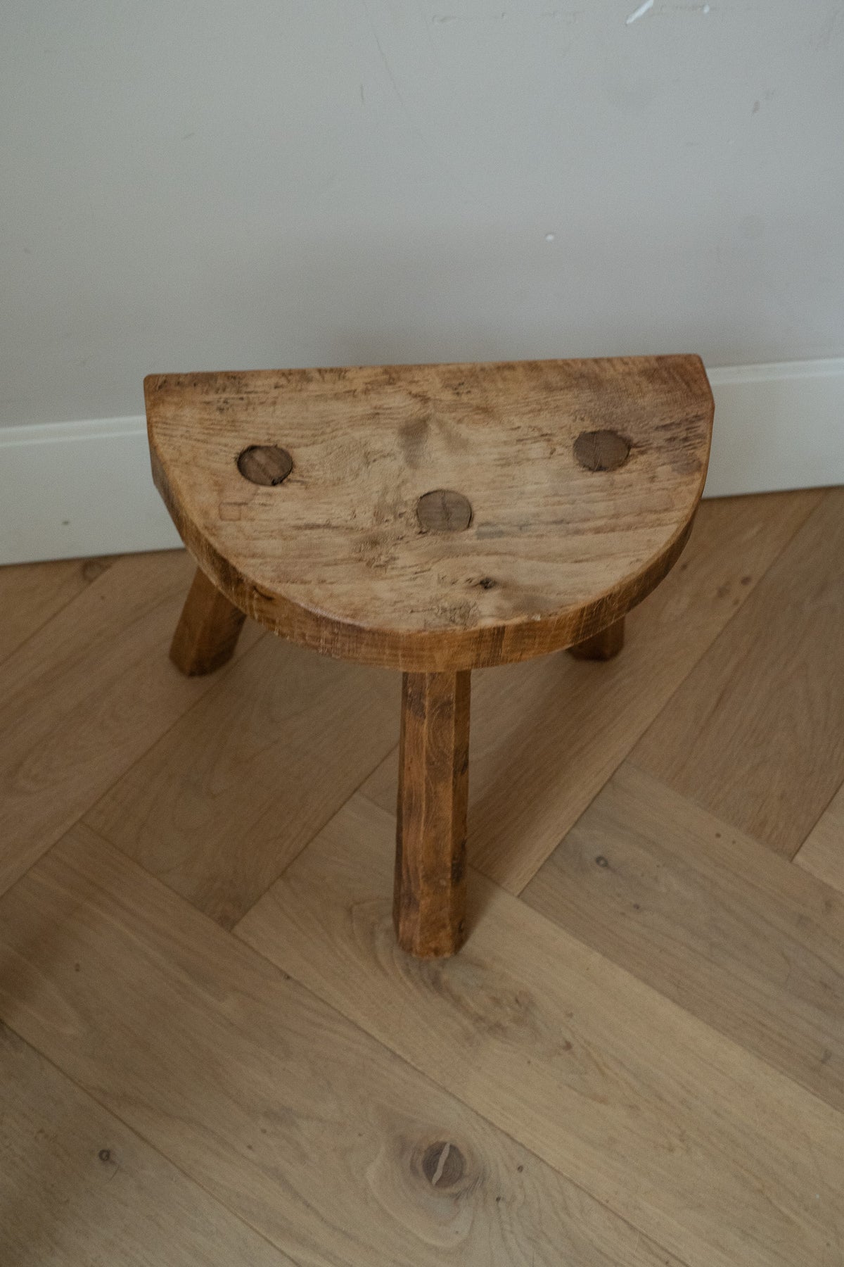 Vintage houten kruk
