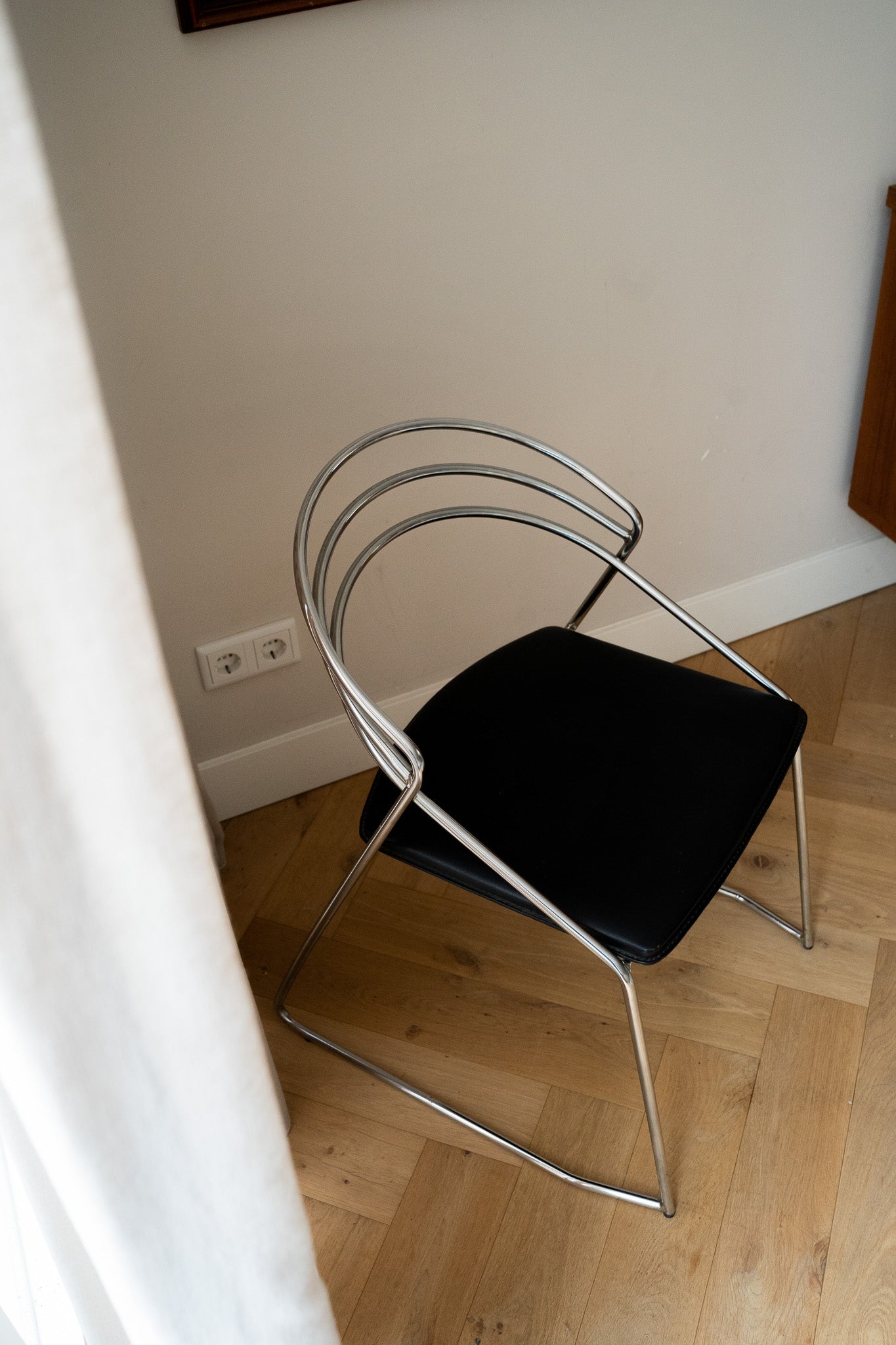 2 Vintage Design 80’s Stilistische Draadstaal Stoelen Chroom&nbsp;