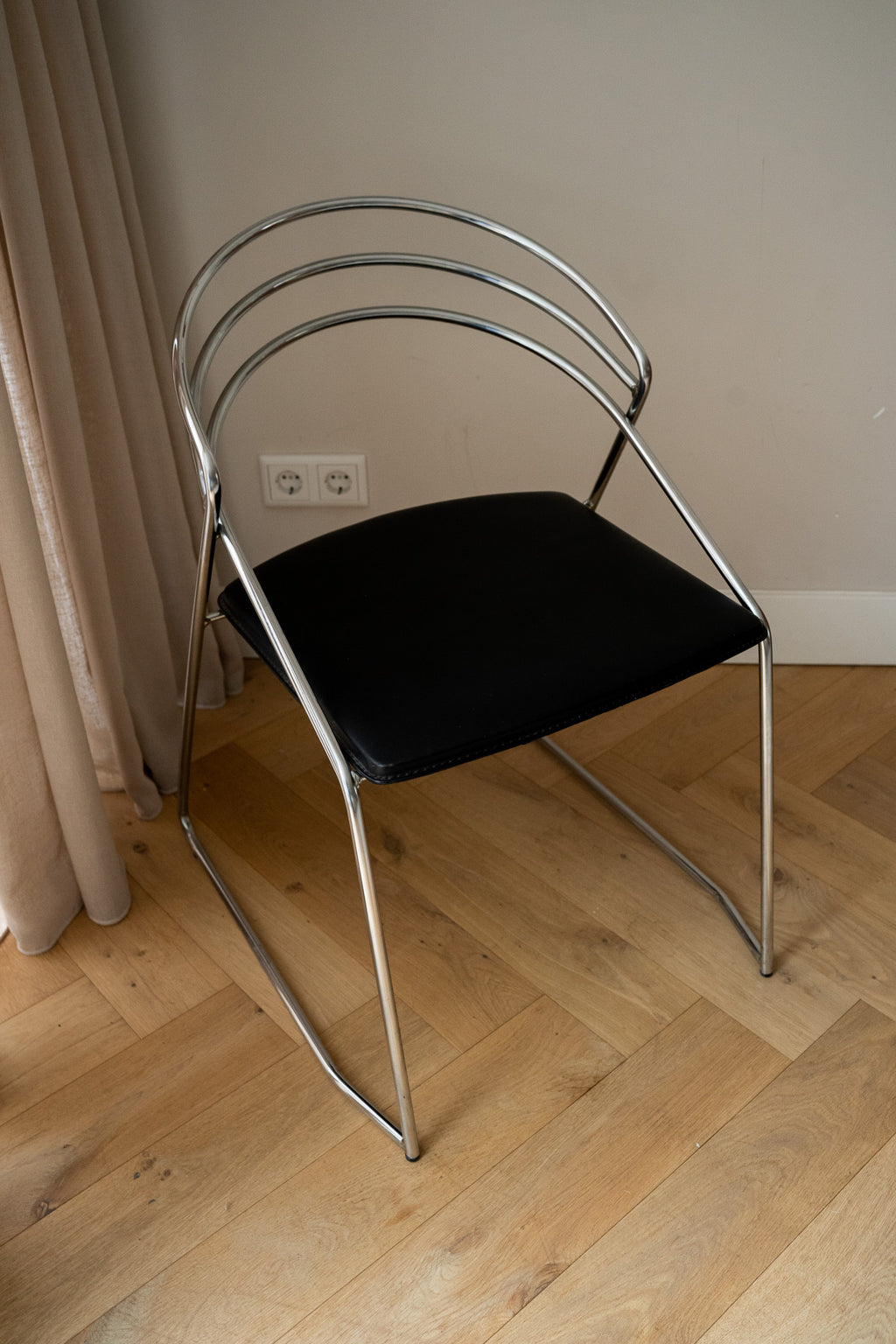 2 Vintage Design 80’s Stilistische Draadstaal Stoelen Chroom&nbsp;