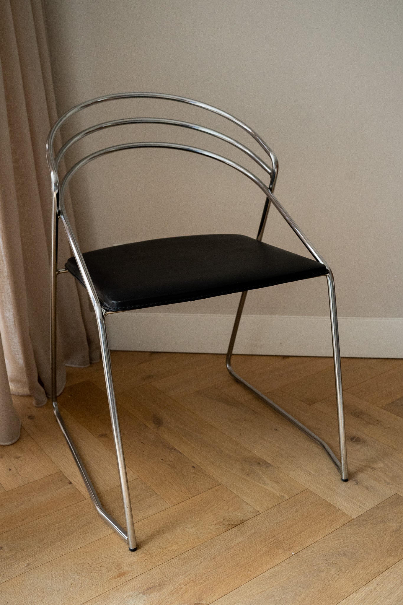 2 Vintage Design 80’s Stilistische Draadstaal Stoelen Chroom&nbsp;