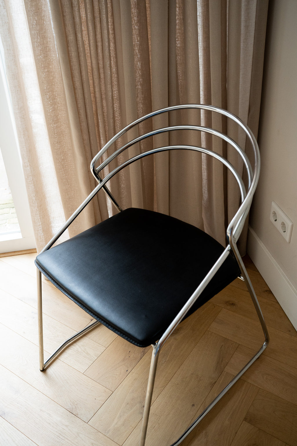 2 Vintage Design 80’s Stilistische Draadstaal Stoelen Chroom&nbsp;