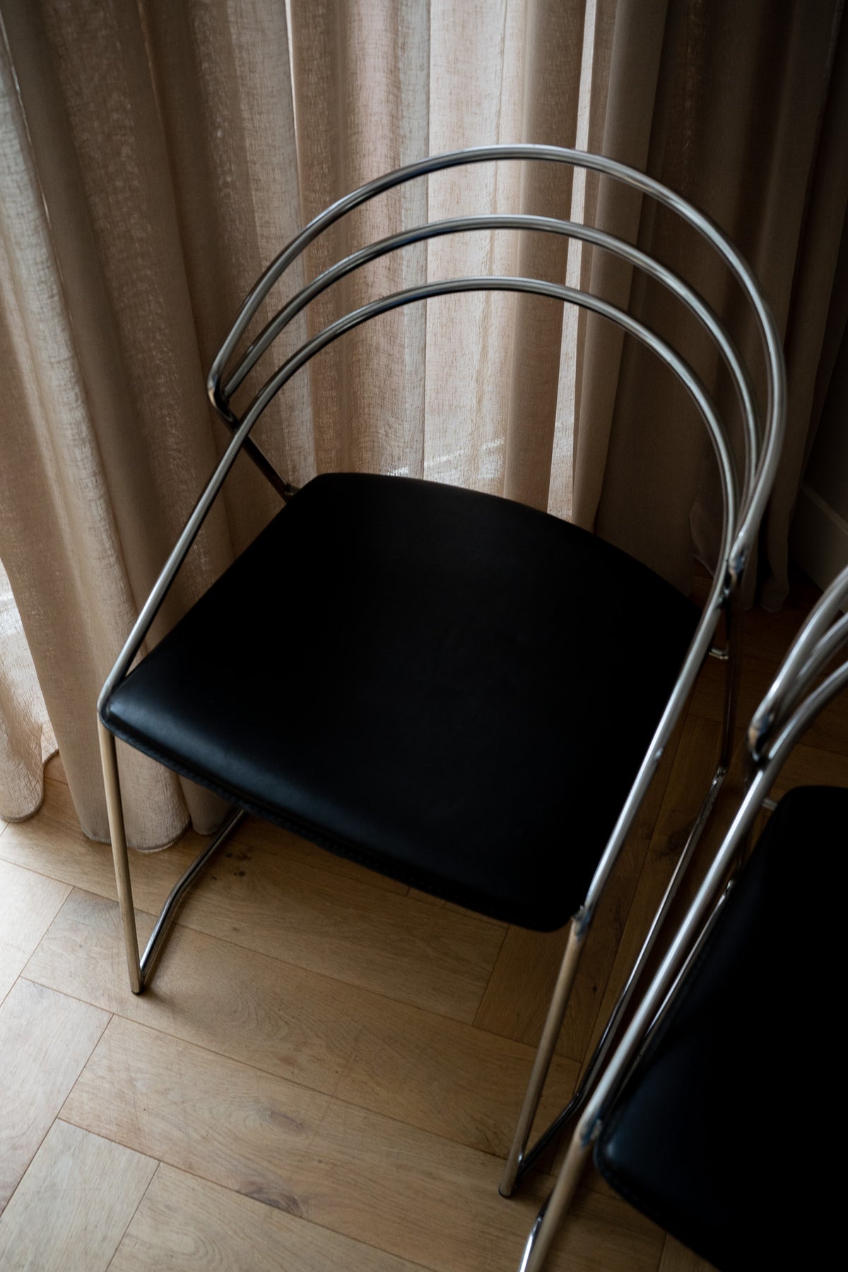 2 Vintage Design 80’s Stilistische Draadstaal Stoelen Chroom&nbsp;