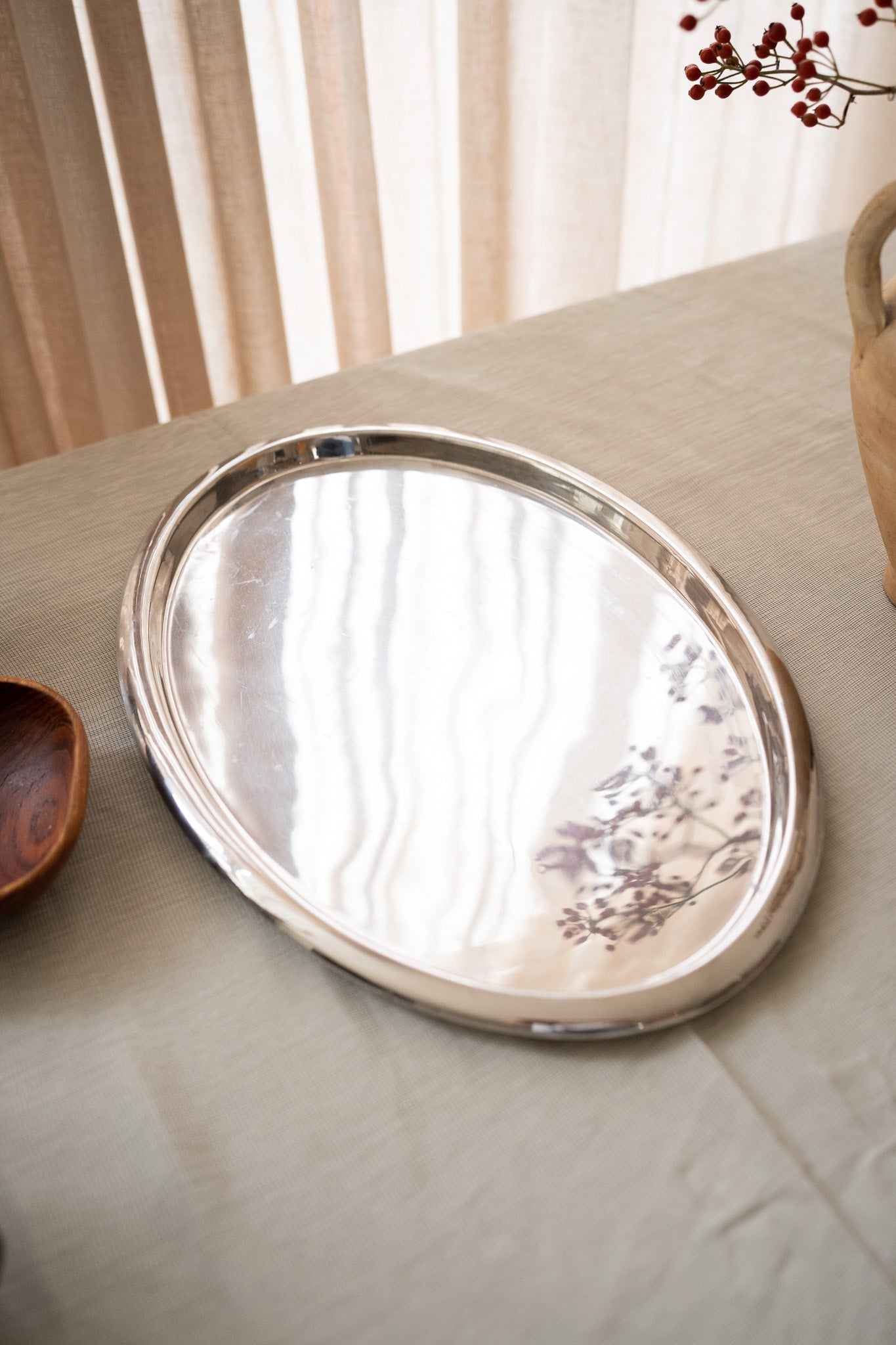 Grote rvs serveerschaal