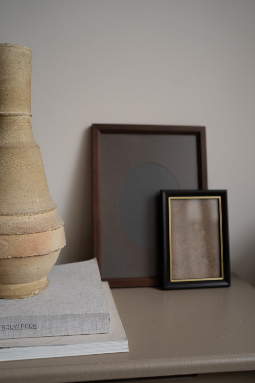 Houten lijst met gouden rand