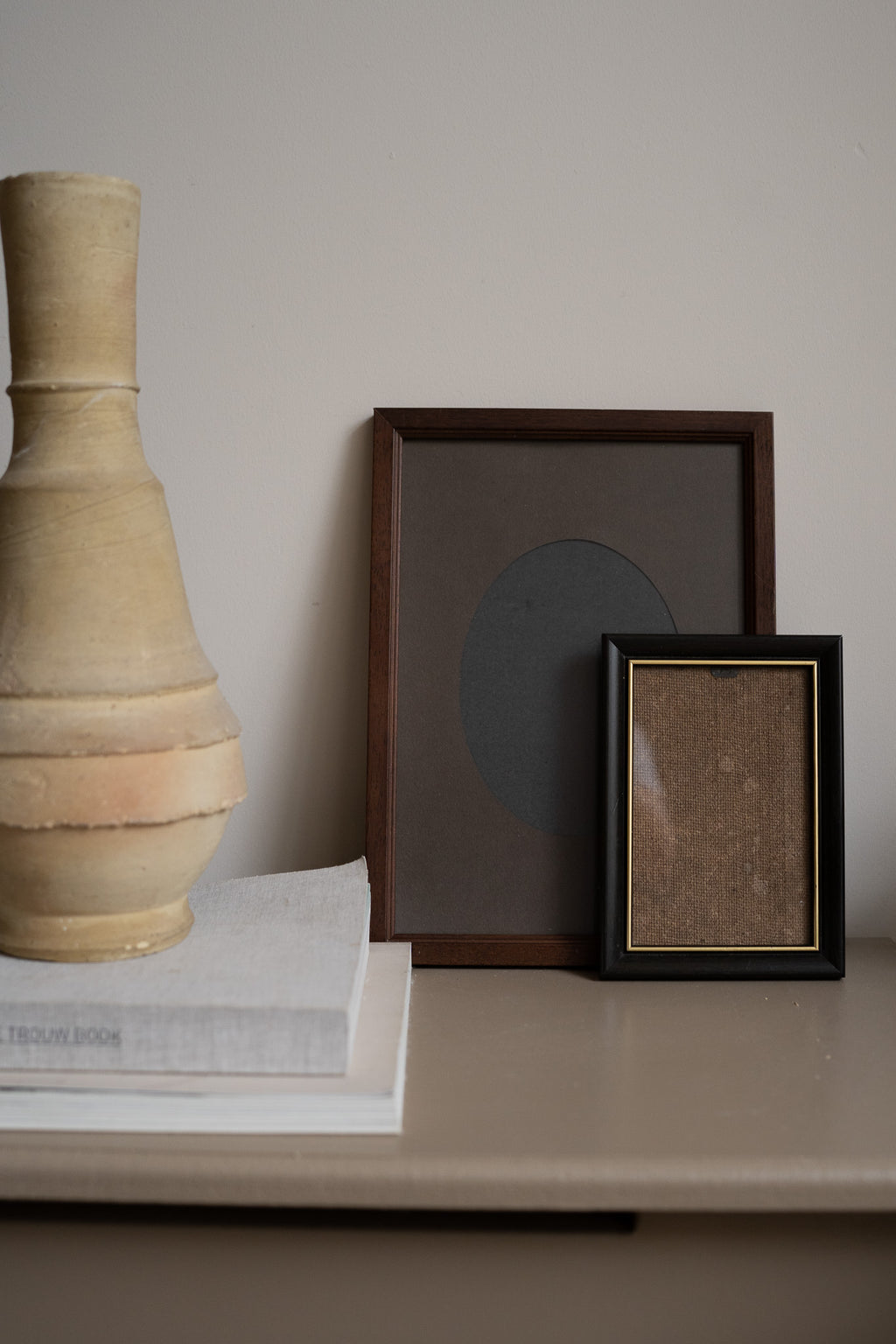 Houten lijst met gouden rand