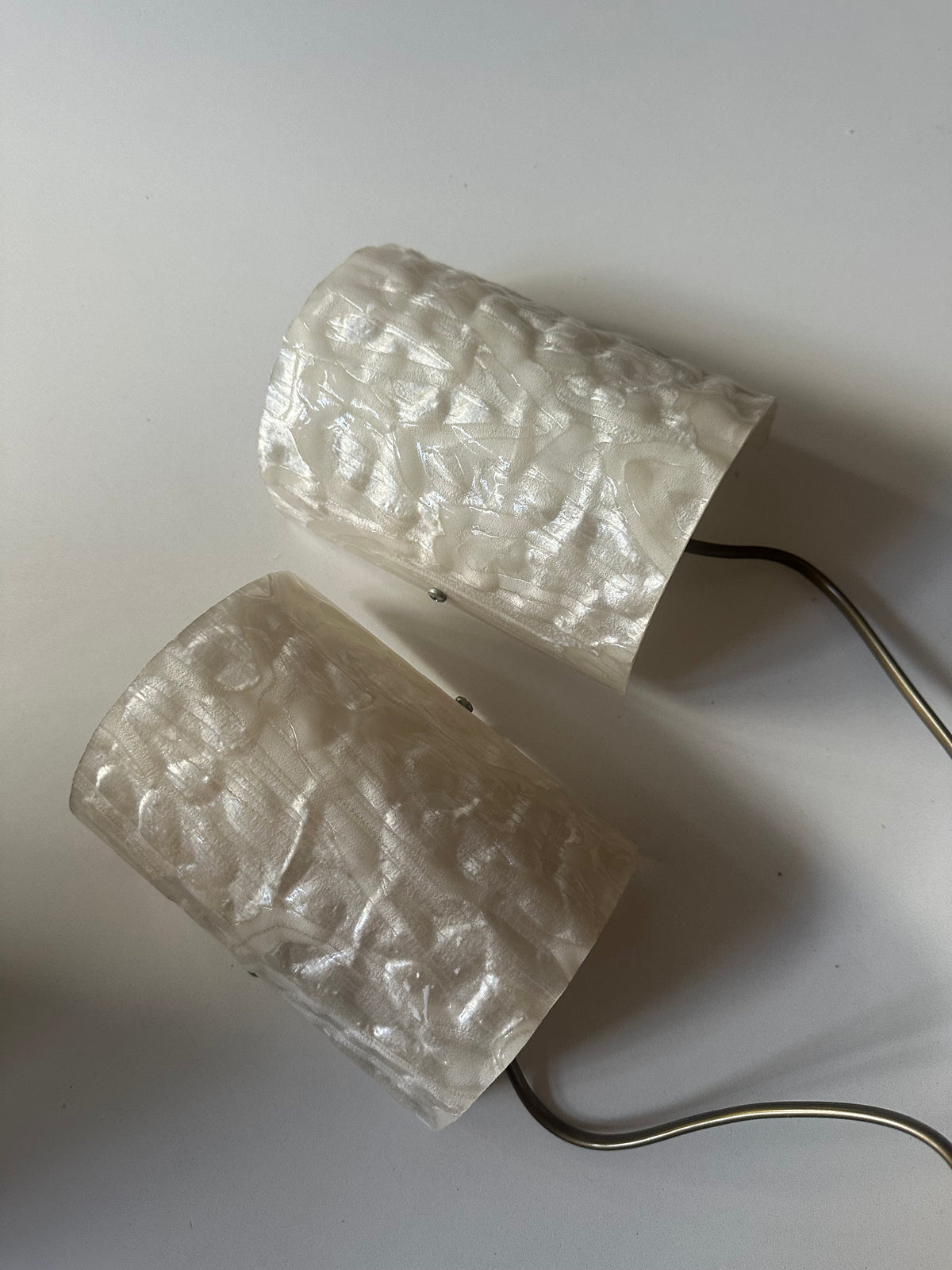 Set wandlampjes parelmoer