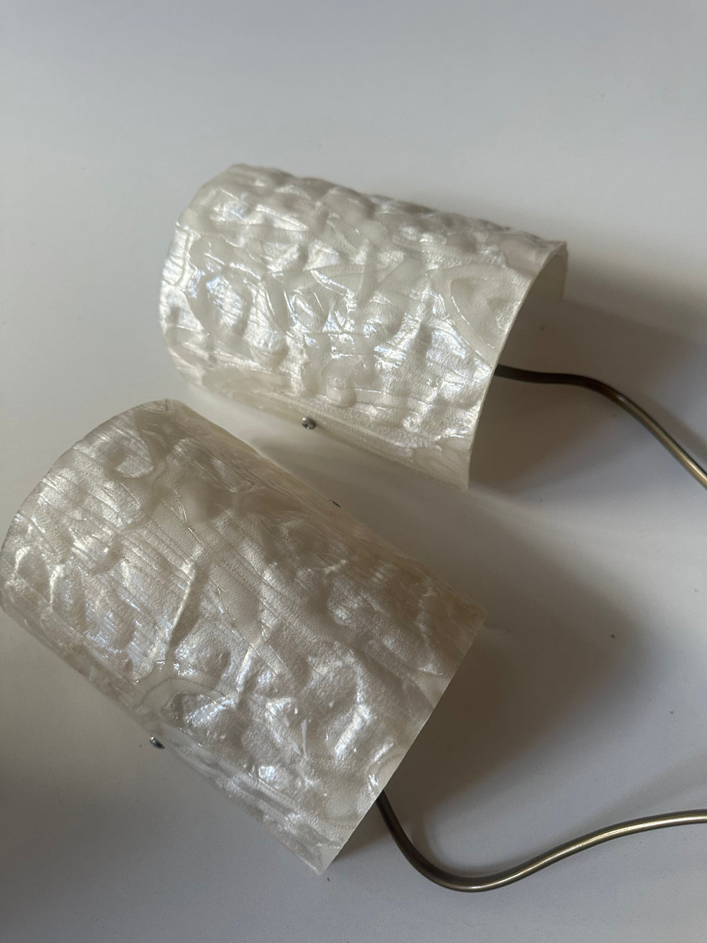 Set wandlampjes parelmoer
