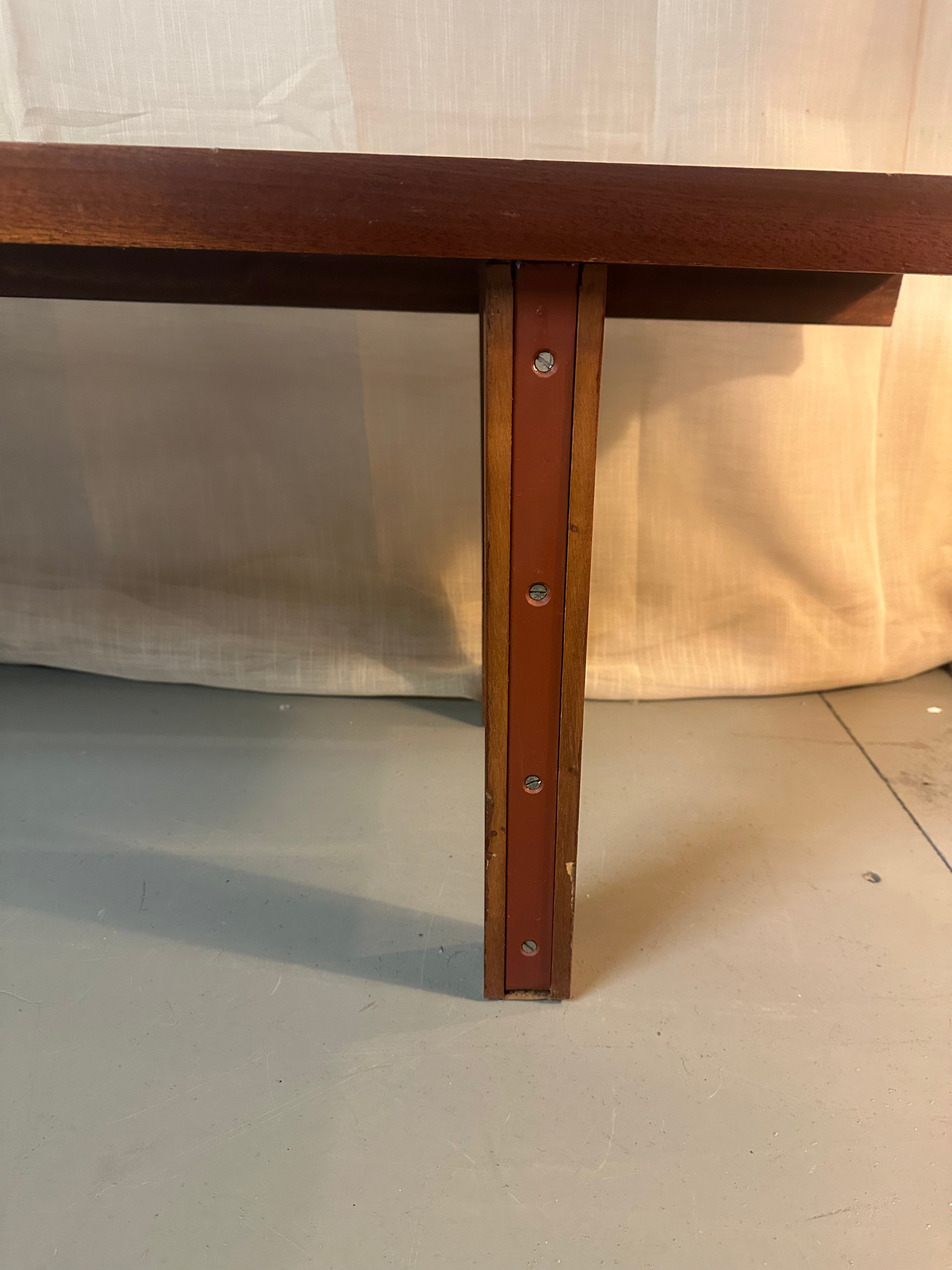 Vintage houten lattenbank