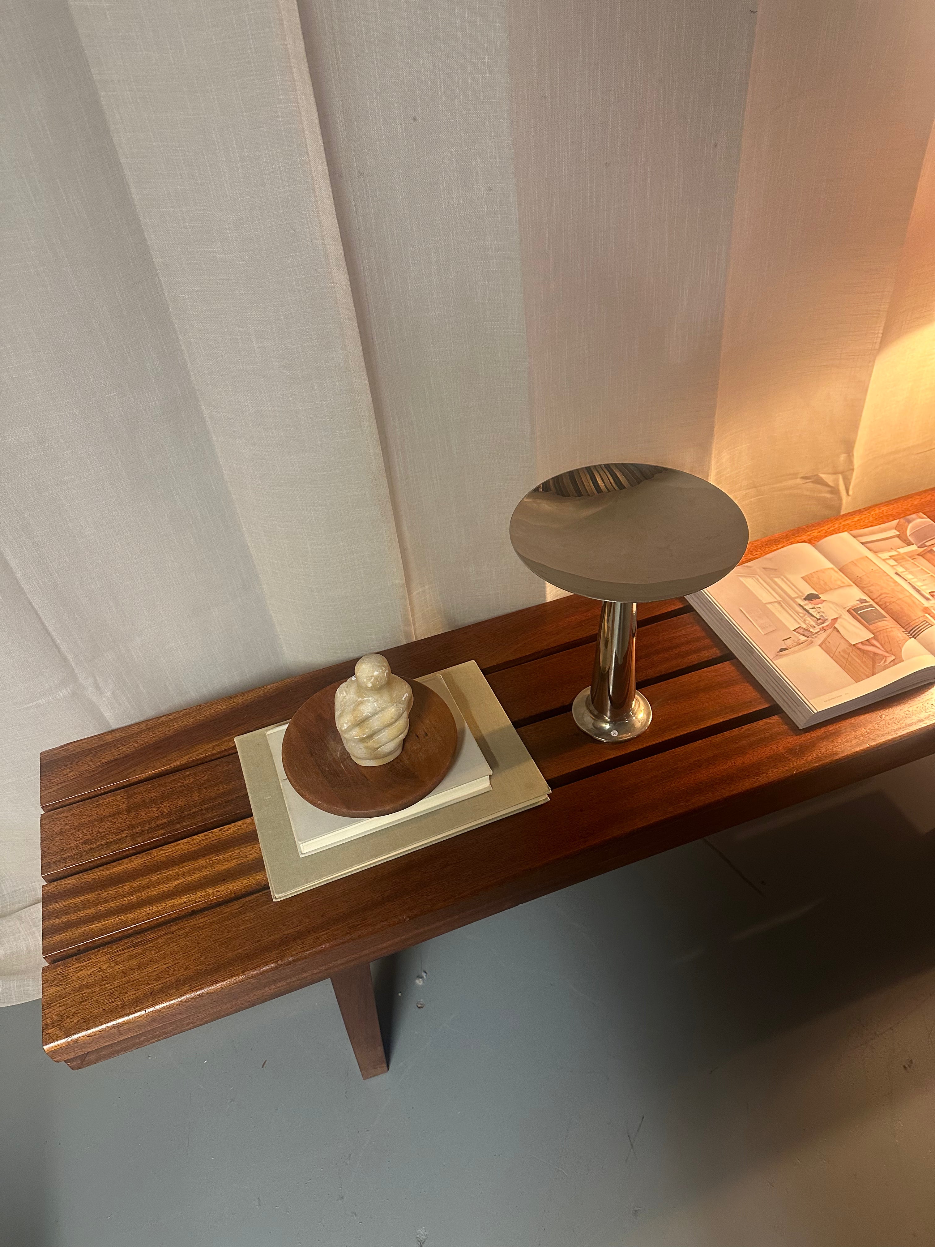 Vintage houten lattenbank