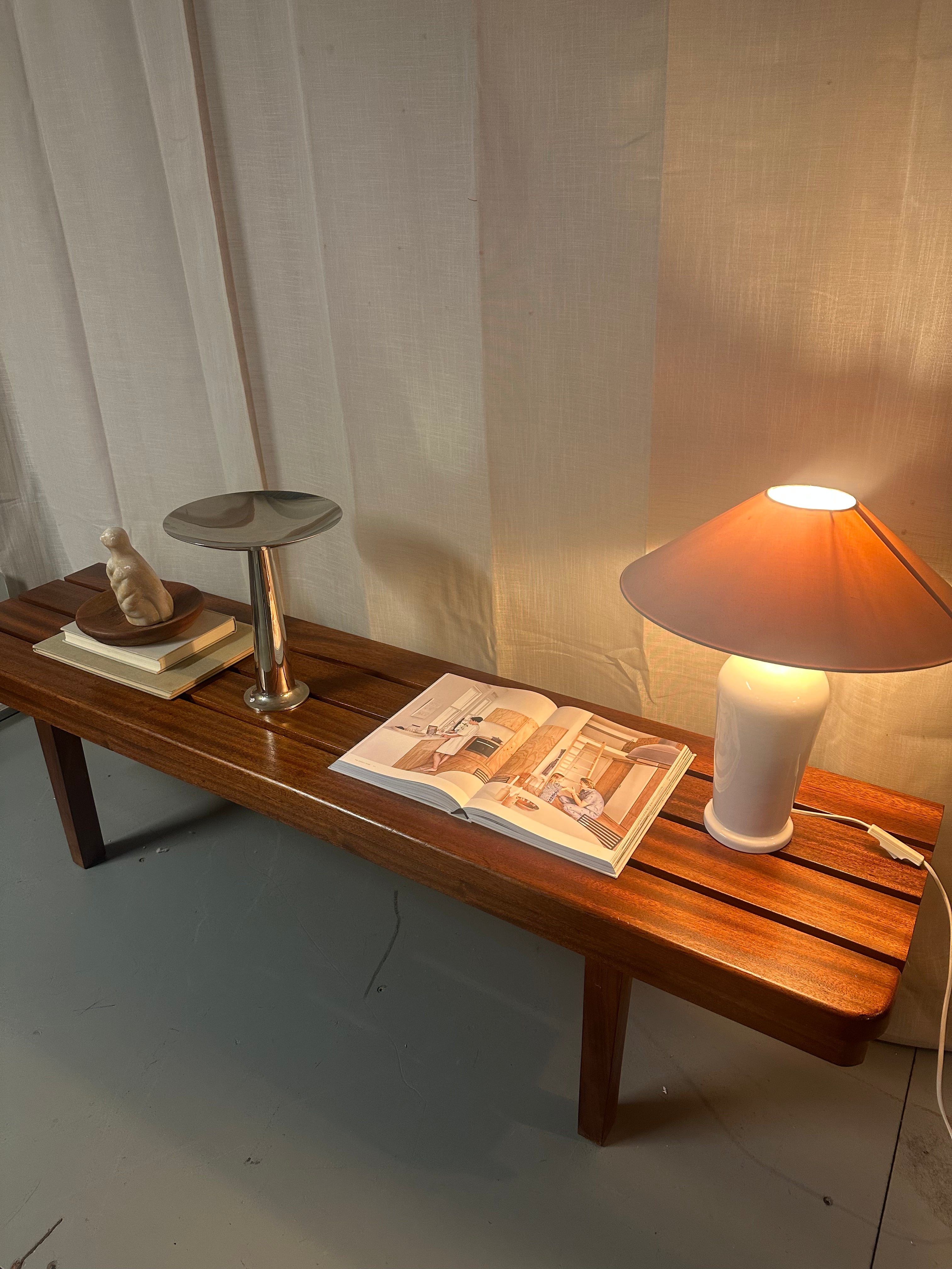 Vintage houten lattenbank